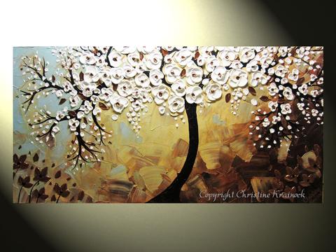 480x360 Custom Abstract Art Painting Tree Original Textured Tree Of Life - Bronze Painting