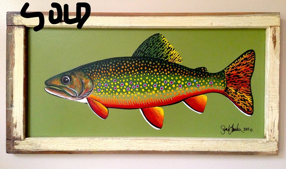1000x591 Shl Art - Brook Trout Painting