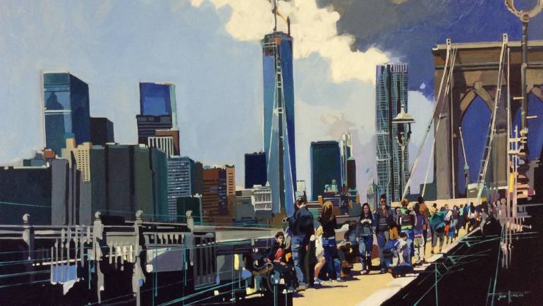 770x434 Saatchi Art Brooklyn Bridge Painting By Josep - Brooklyn Bridge Painting