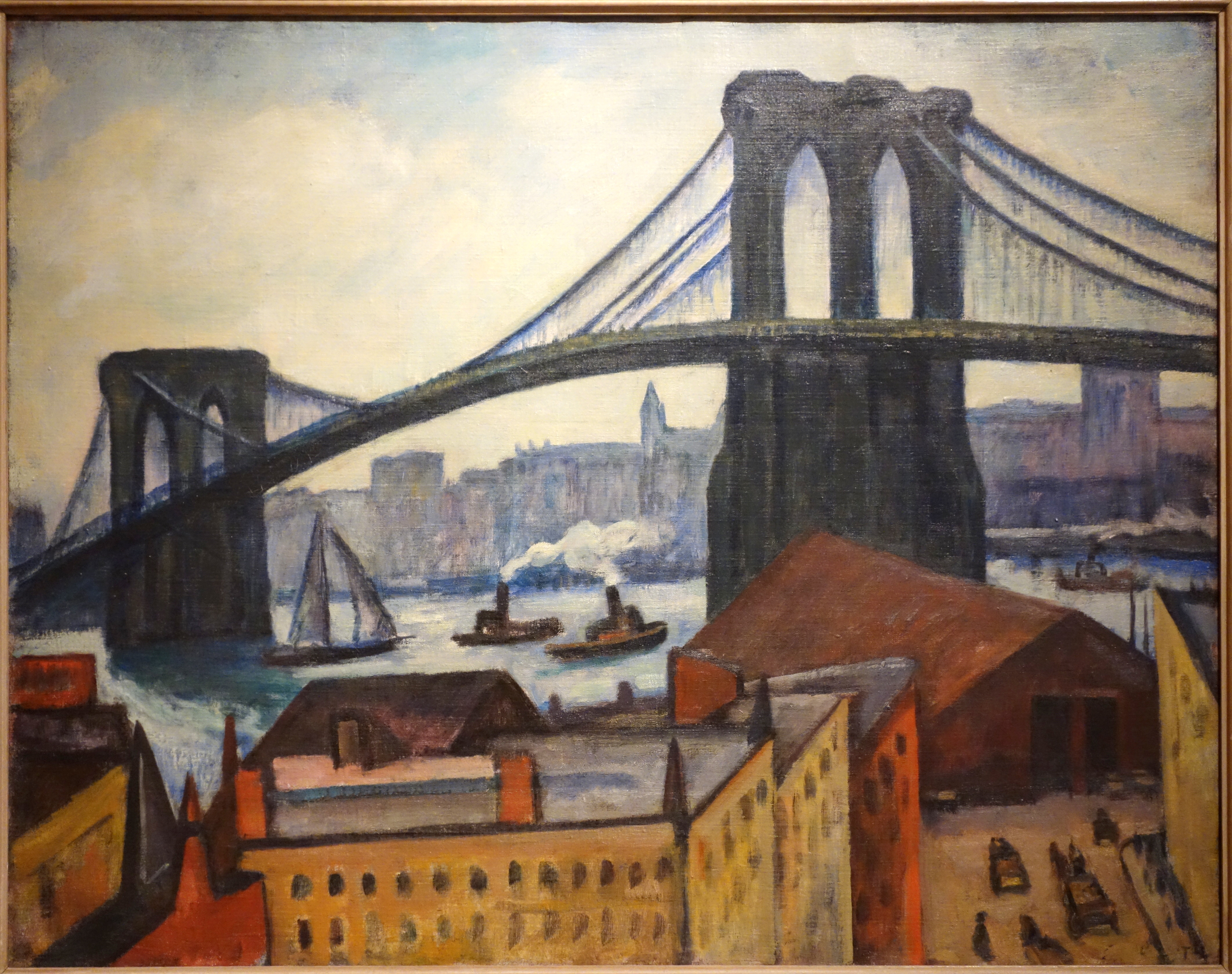 4251x3362 Fileview Of Brooklyn Bridge By Samuel Halpert (1884 1930 - Brooklyn Bridge Painting Canvas