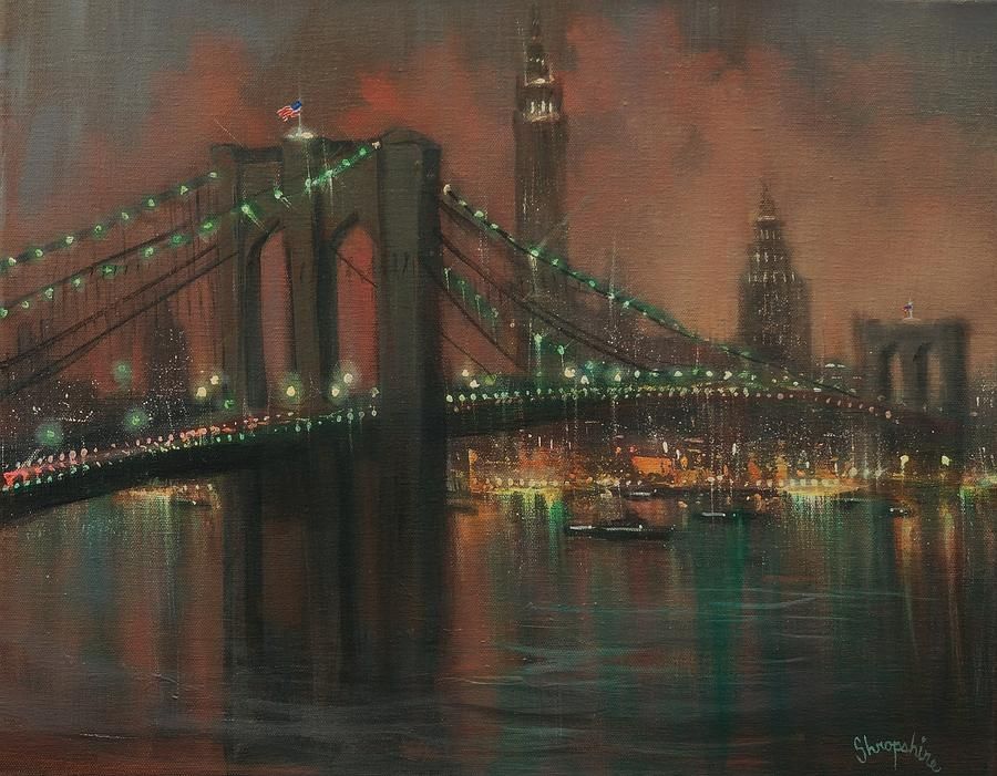 900x701 The Brooklyn Bridge Painting - Brooklyn Bridge Painting Canvas