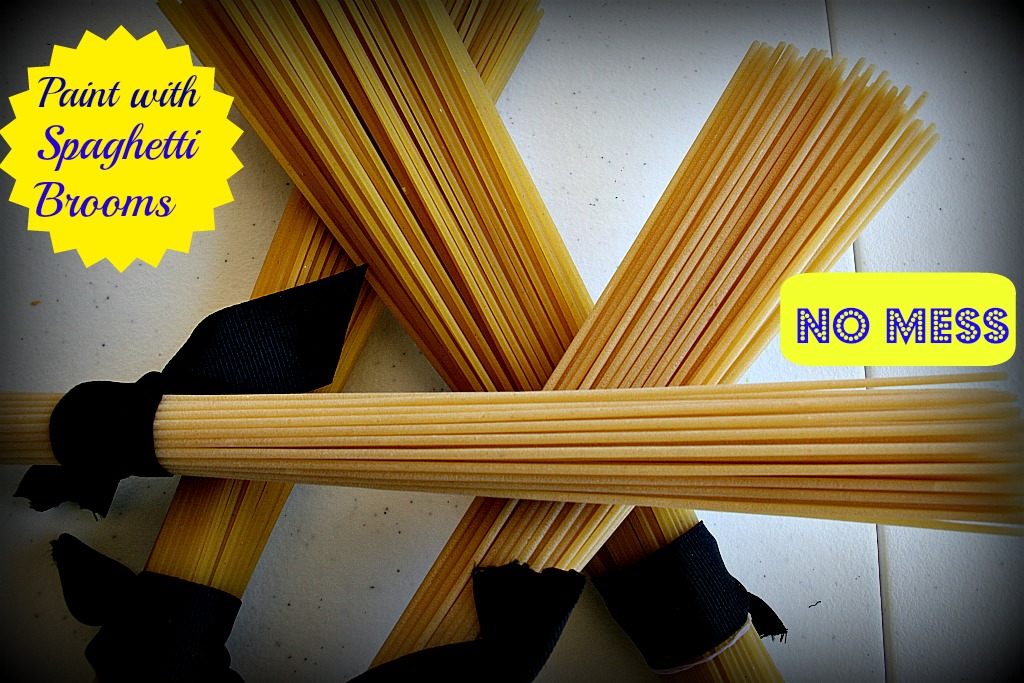 1024x683 Art Activities For Kids Paint With Spaghetti Brooms Fun Littles - Broom Painting