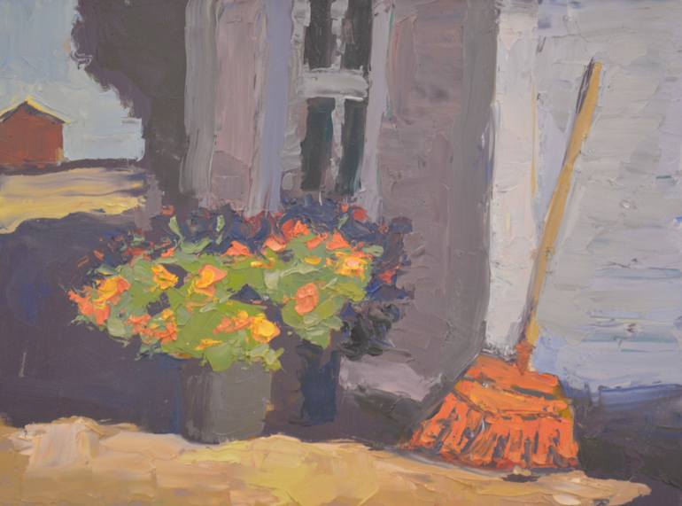 770x571 Saatchi Art Red Broom Painting By Kristina Sellers - Broom Painting