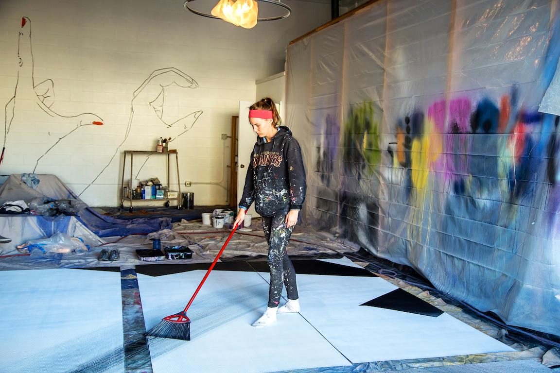 1152x768 Art On The Wal (In Progress) Comstock's Magazine - Broom Painting