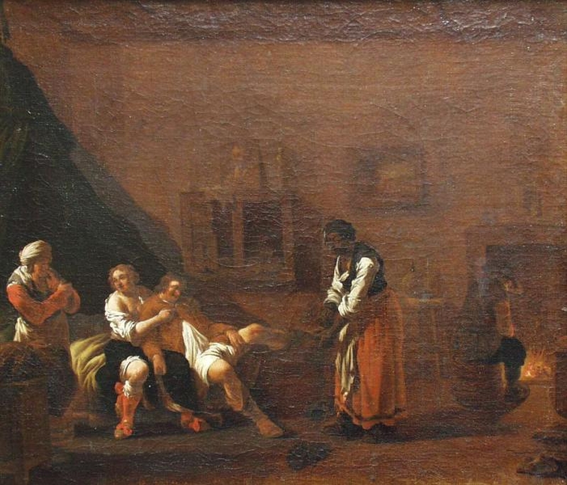 800x685 Scene In A Brothel Painting Andries Both Oil Paintings - Brothel Painting