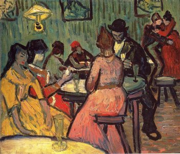 352x300 The Brothel Reproduction, Hand Painted Van Gogh Studio - Brothel Painting