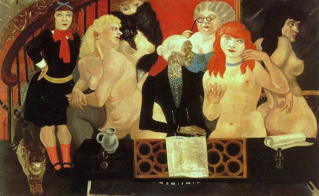 640x393 Artwork By Tsuguharu Foujita - Brothel Painting