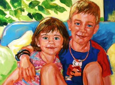400x296 Barbara Muir Paints Brother And Sister - Brother And Sister Painting