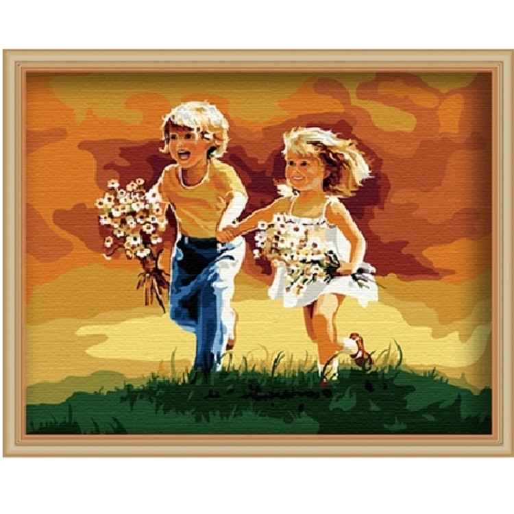 750x750 The Brother Sister Bonding Diy Acrylic Paint By Number Kit Art - Brother And Sister Painting