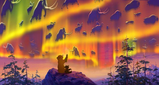 640x344 Northern Lights In Brother Bear Science - Brother Bear Painting