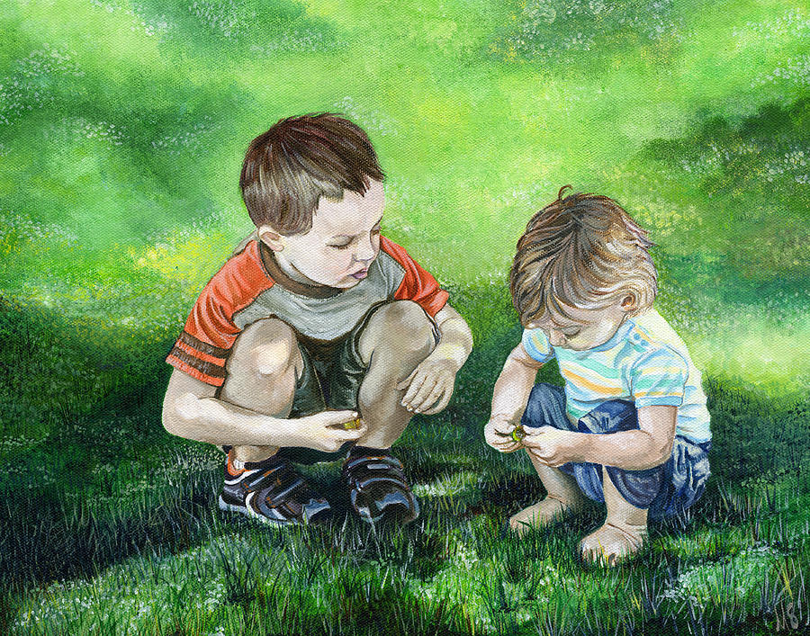 900x707 Brothers Painting By Michelle Sheppard - Brothers Painting