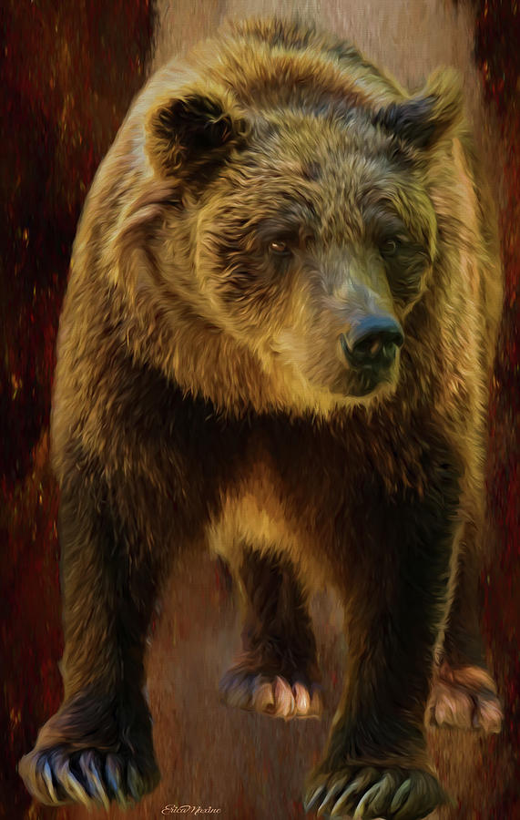 571x900 Big Brown Bear - Brown Bear Painting
