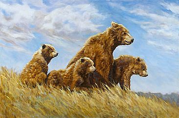 366x241 Brown Bear (North American) - Brown Bear Painting