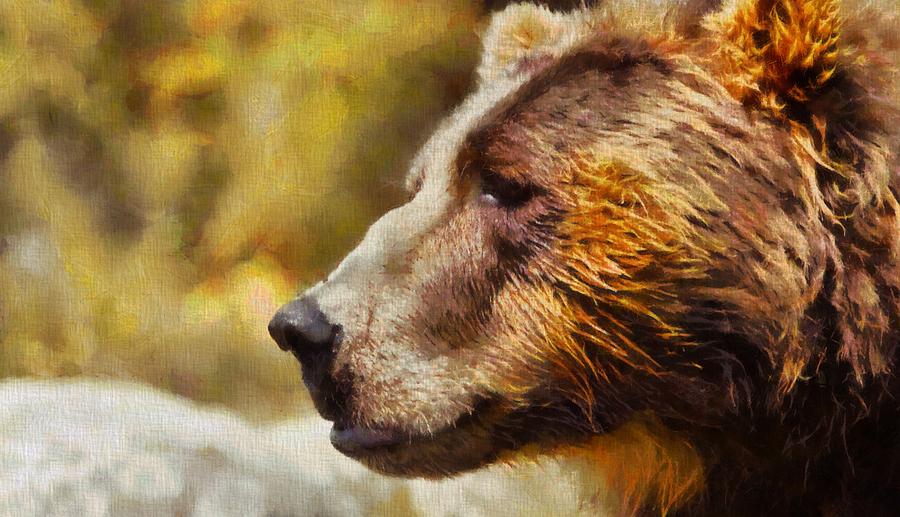 900x517 Brown Bear Painting Painting By Dan Sproul - Brown Bear Painting