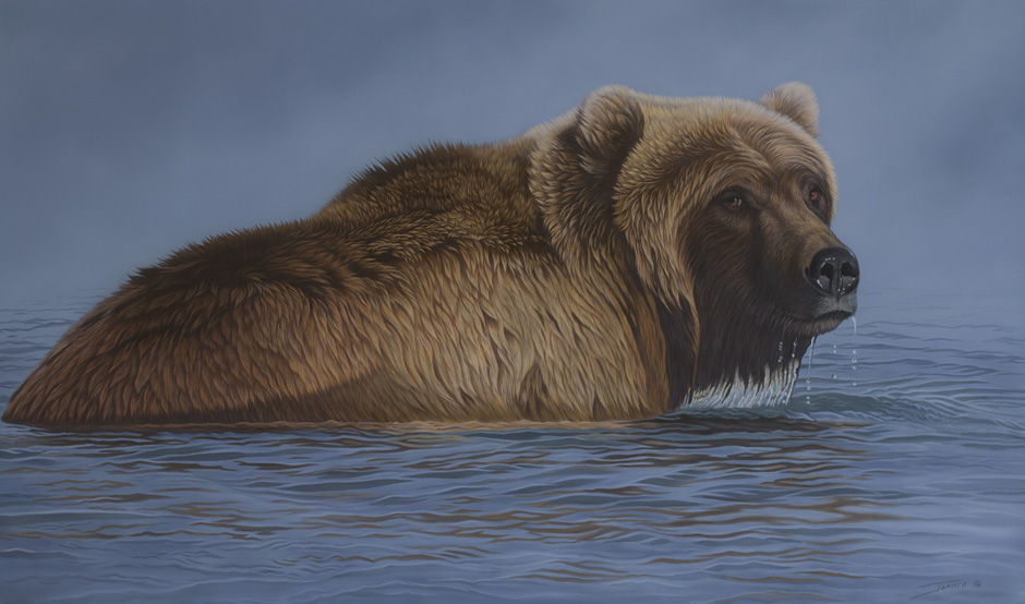 940x554 One Last Look - Brown Bear Painting