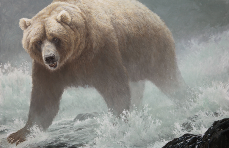 770x500 Robert Bateman - Brown Bear Painting