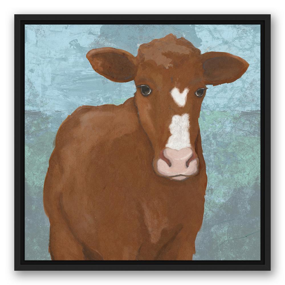 1000x1000 Designs Direct 20 In. X 20 In. - Brown Cow Painting