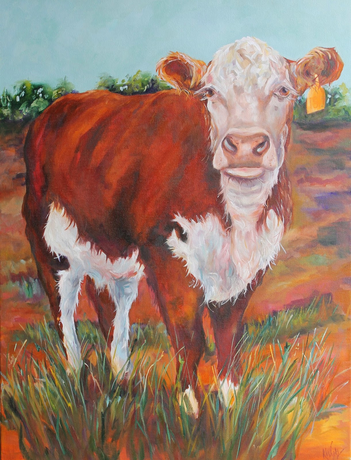 1221x1600 Kay Wyne Fine Art Blog How Now Brown Cow - Brown Cow Painting