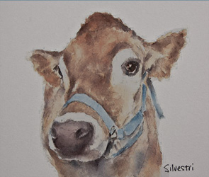 295x250 Little Brown Cow 250 Silvestri Studios - Brown Cow Painting