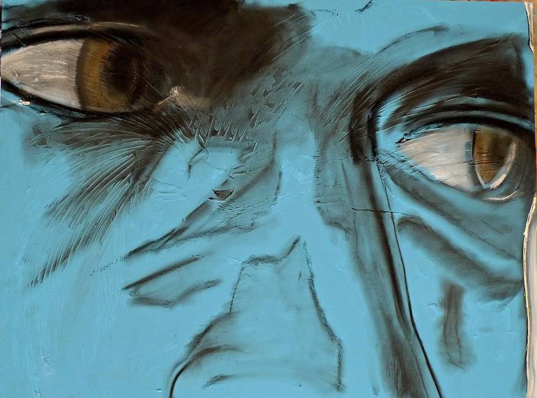 770x571 Saatchi Art Brown Eyes Painting By Stephane Jouhet - Brown Eye Painting