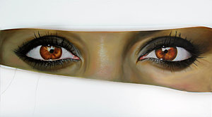 300x166 Big Brown Eyes Paintings Fine Art America - Brown Eye Painting