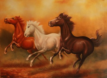 360x262 Three Horses Painting - Brown Horse Painting