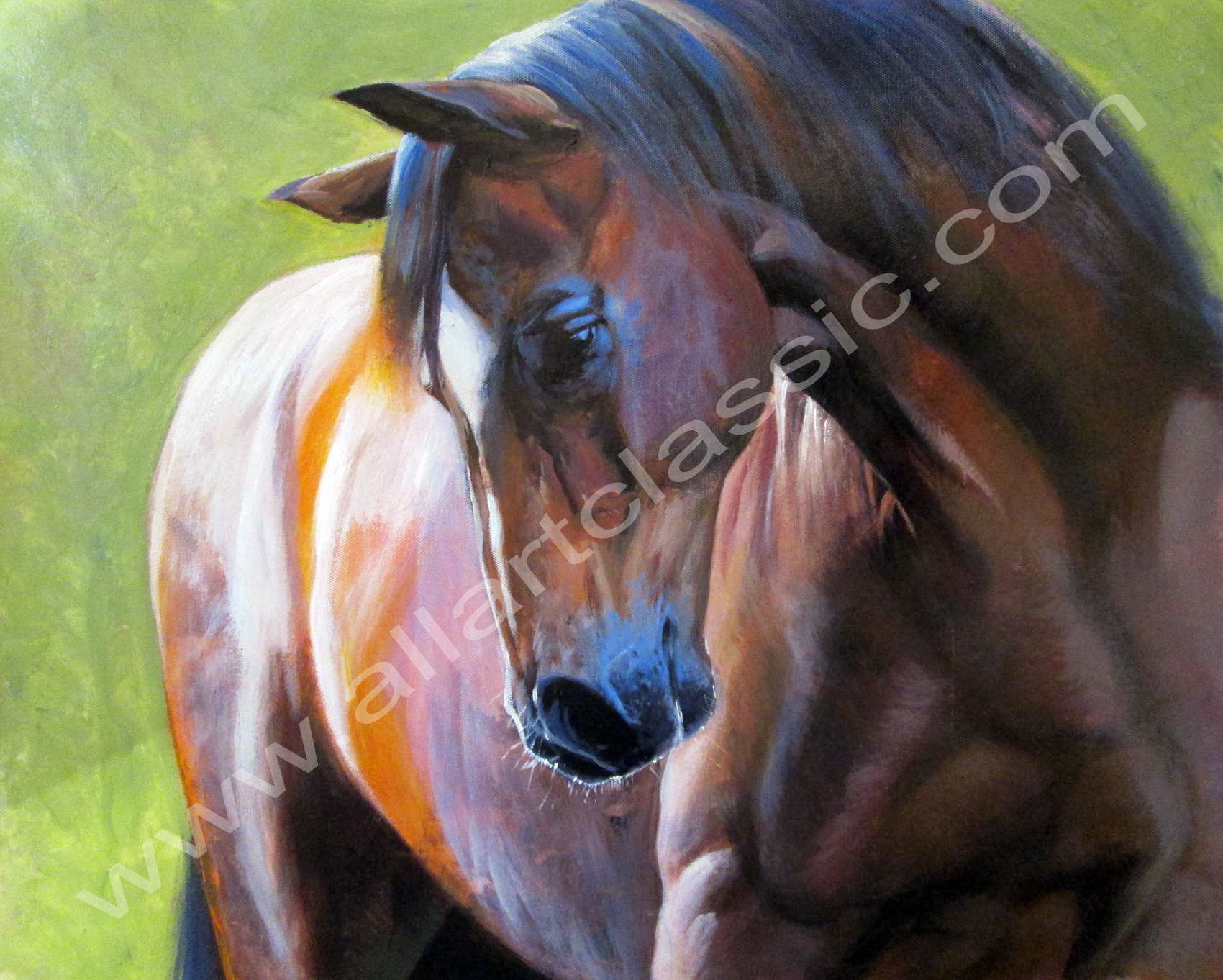 1700x1362 Art Reproductions And Original Oil Paintings Landscapes - Brown Horse Painting