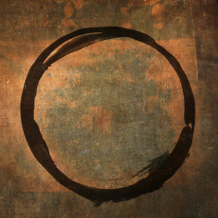 900x900 Brown Enso Painting By Julie Niemela - Brown Painting