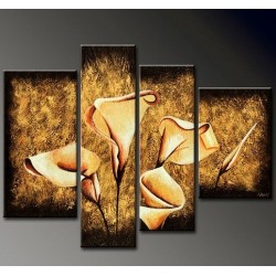 250x250 Brown Flowers I Oil Painting Reproductions - Brown Painting
