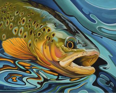 375x300 Brown Trout Paintings For Sale Saatchi Art - Brown Trout Painting