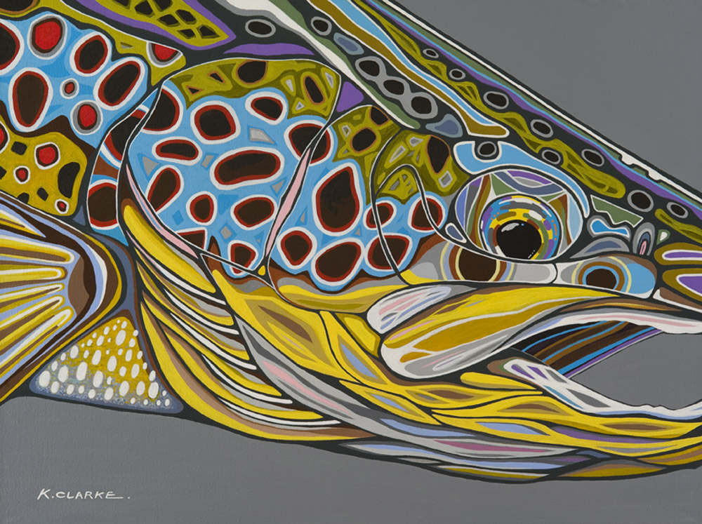 1000x747 Kenny Clarke, Inspired Photography, Artwork, And Writing Brown - Brown Trout Painting