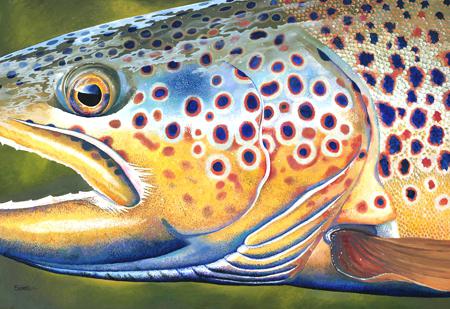 450x309 Rainbow Trout Painting Yonohablo.co - Brown Trout Painting