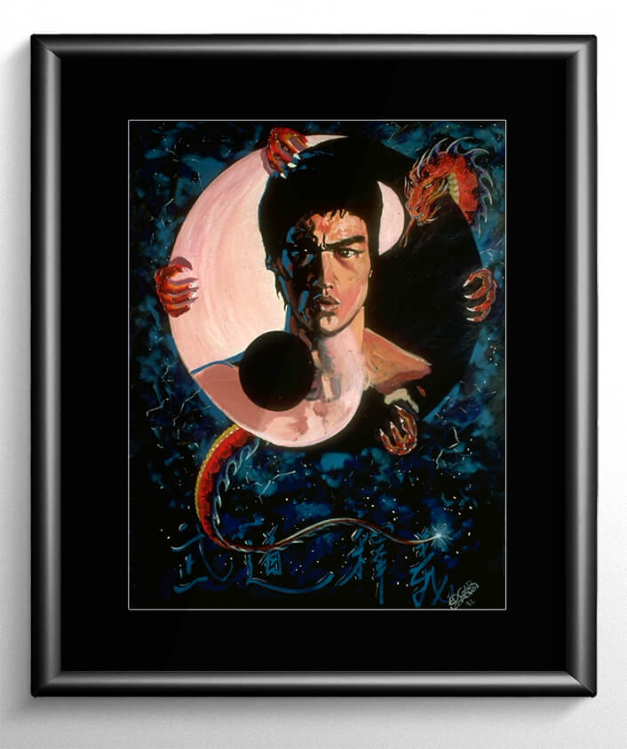 706x844 Browse Edgar J. Brown's Sports Art Collection - Bruce Lee Beach Painting