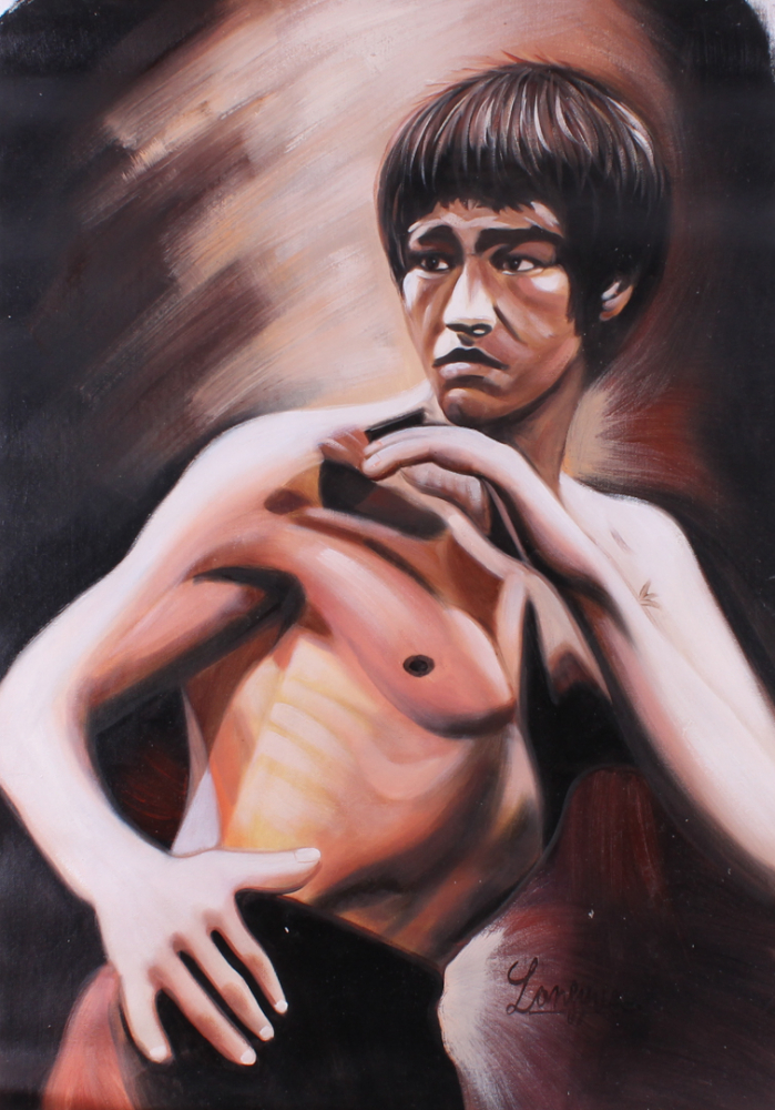 699x1000 Online Sports Memorabilia Auction Pristine Auction - Bruce Lee Painting