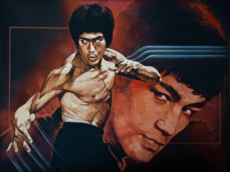 770x576 Saatchi Art Bruce Lee Martial Arts Painting By Ct Liang - Bruce Lee Painting