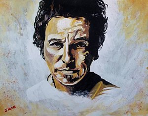 300x235 Bruce Springsteen Painting By Jeremy Moore - Bruce Springsteen Painting