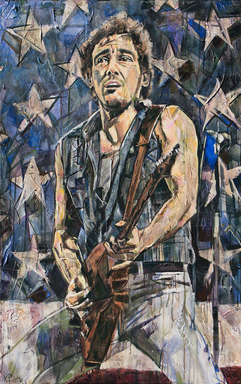 768x1223 Bruce Springsteen Born To Run Kent Paulette - Bruce Springsteen Painting
