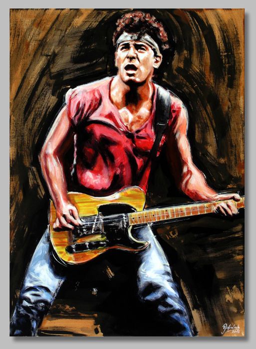 513x700 Online Veilinghuis Catawiki Unique Piece - Bruce Springsteen Painting