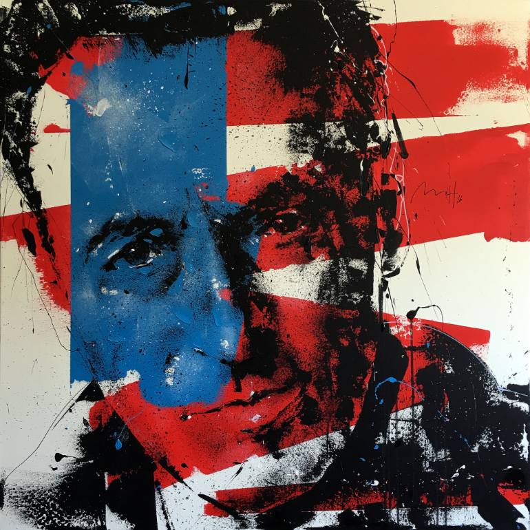 770x770 Saatchi Art Bruce Springsteen Painting By Mario Henrique - Bruce Springsteen Painting