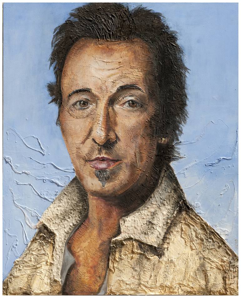 770x952 Saatchi Art Bruce Springsteen Painting By Guillermo - Bruce Springsteen Painting