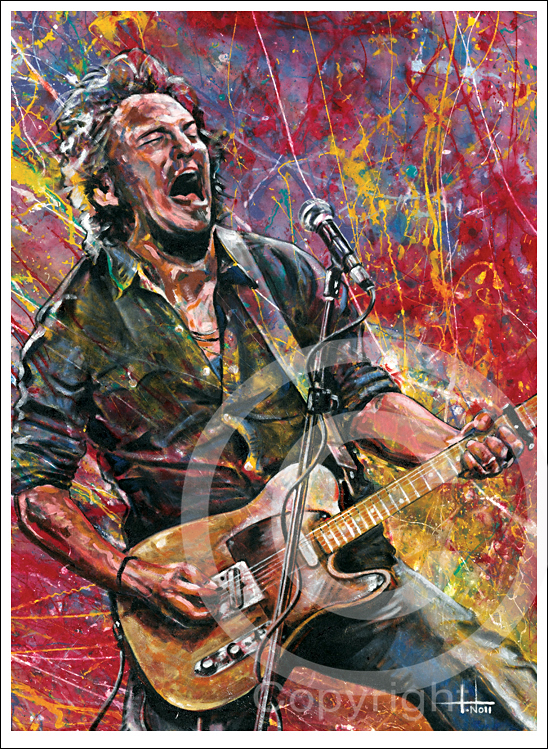 548x749 Tom Nollbruce Springsteen Giclee Art Print By Tom Noll - Bruce Springsteen Painting