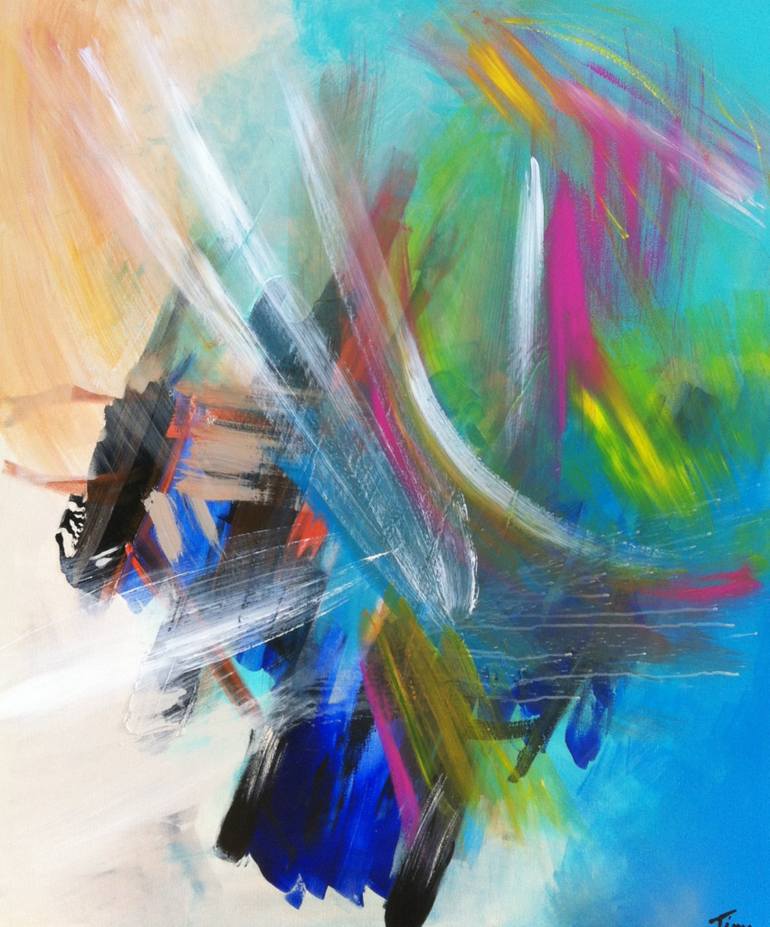 770x927 Saatchi Art Back On Track Painting By Tiny De Bruin - Bruin Painting