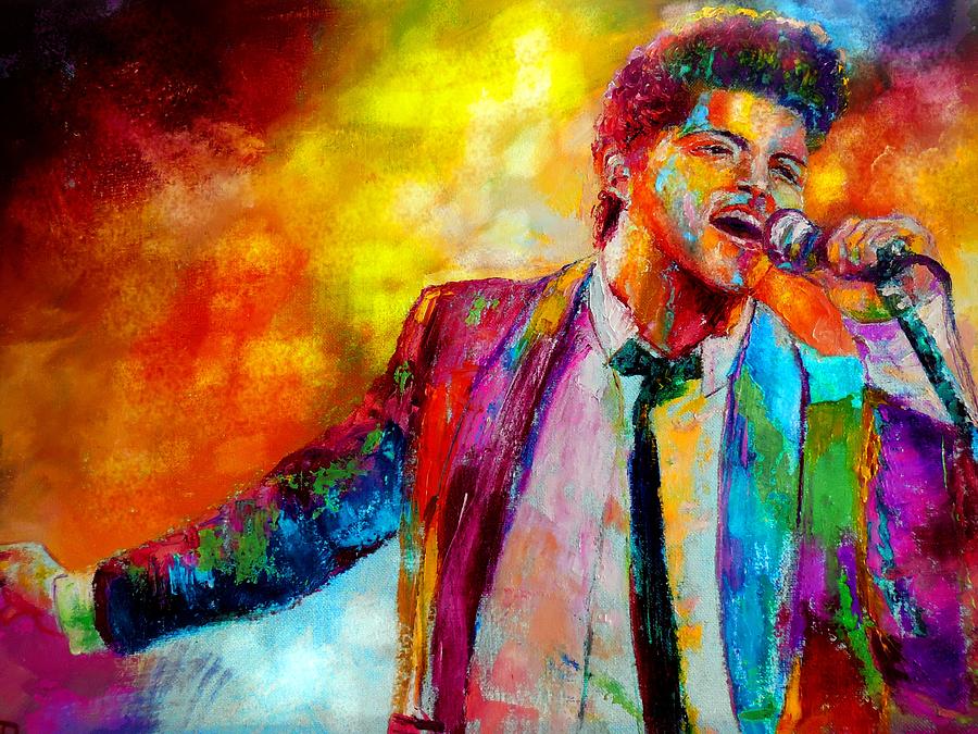 900x675 Bruno Mars Painting By Leland Castro - Bruno Mars Painting