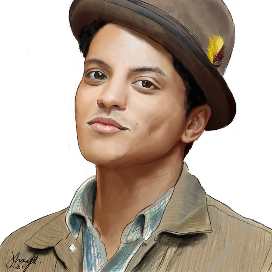 894x894 Bruno Mars Digital Painting By Echosei - Bruno Mars Painting