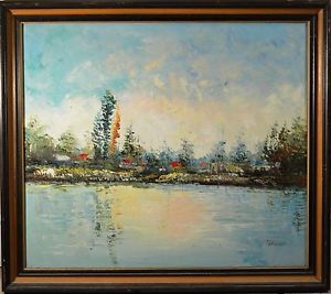 300x267 Beautiful Original Mid Century Oil Painting Possibly By Bruno - Bruno Painting