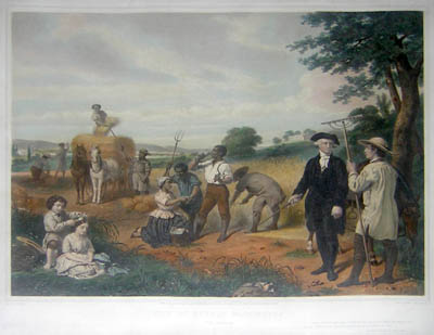 400x309 Portrait Art, George Washington Farmer - Brutus Painting