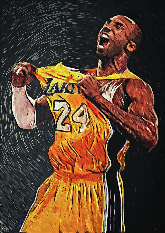 638x900 Kobe Bryant Painting By Zapista - Bryant Painting