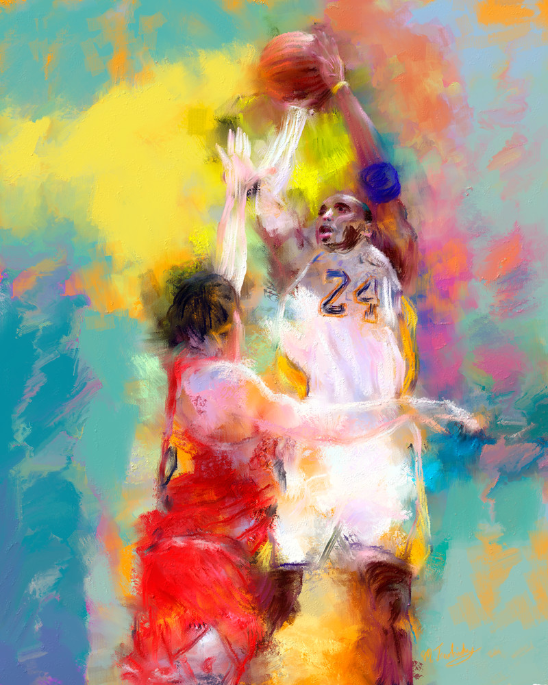 800x1000 Kobe Bryant Painting Sports Artist Mark Trubisky Custom Sports Art - Bryant Painting