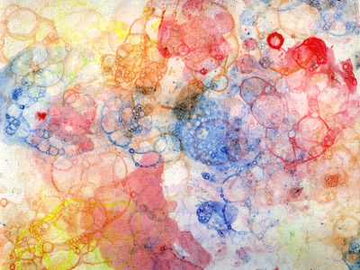 400x300 School Paints, Inks And Dyes. Free Painting Activities - Bubble Blowing Painting