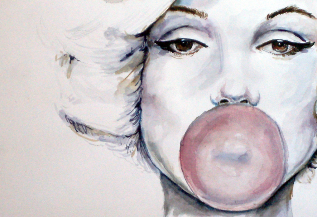 1017x696 Image In Drawing Collection By Tines On We Heart It - Bubble Gum Painting
